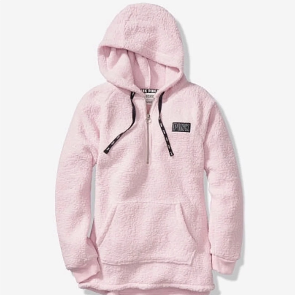 VS PINK sherpa hoodie pullover